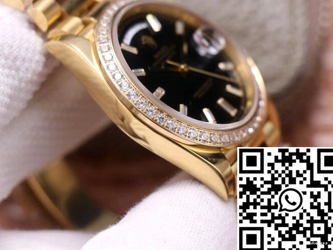 M228348RBR-0001 Factory EW Dial Day-Date Gold Black Rolex Yellow 0420